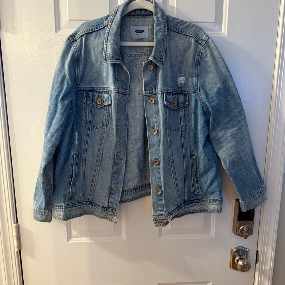 Old Navy xxl Jean distressed denim jacket